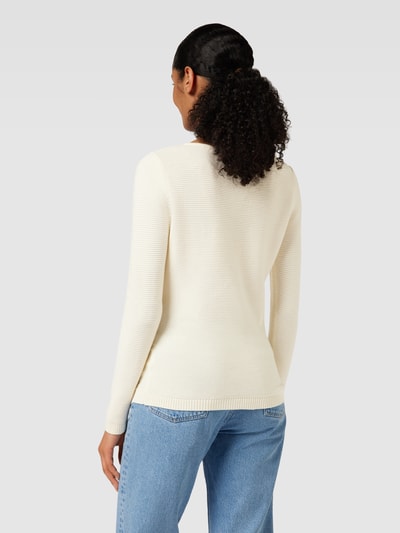 Montego Gebreide pullover met ronde hals Offwhite - 5