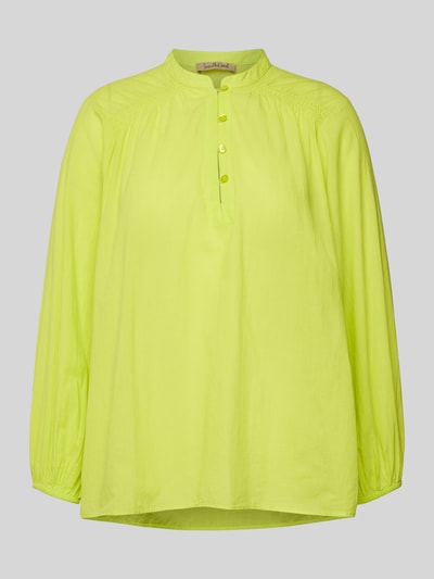 Smith and Soul Bluse mit Stehkragen Neon Gelb 2