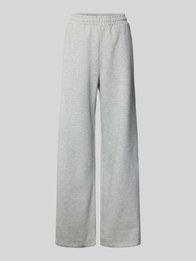 WEEKDAY Wide Leg Sweatpants mit elastischem Bund Hellgrau Melange 1