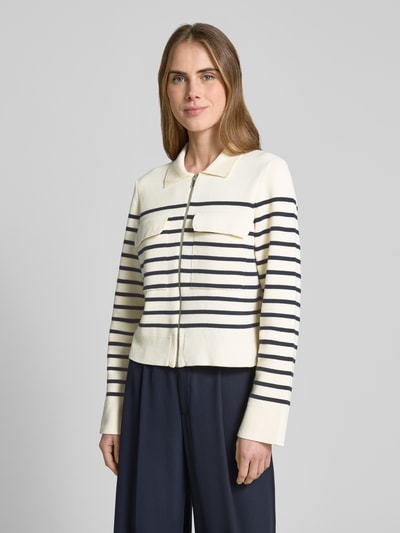 Rich & Royal Cardigan mit durchgehendem Reißverschluss Offwhite 4