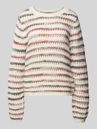 QS Strickpullover mit gerippten Abschlüssen Weiss 2