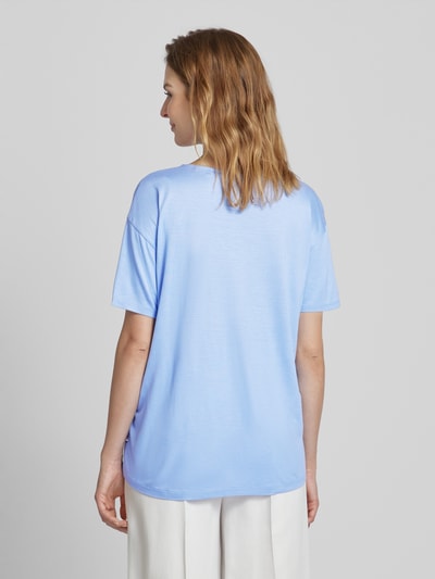 BOSS Zijden blouseshirt met boothals, model 'ESANDY' Lichtblauw - 5