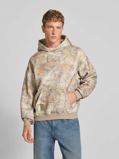 ANOTHER COTTON LAB Hoodie mit Logo- und Motiv-Print Beige 4