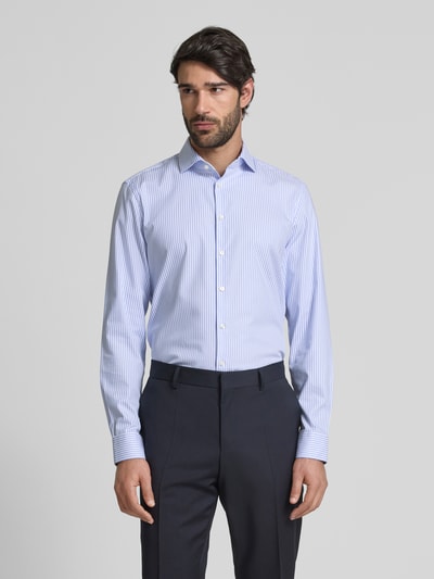 Jake*s Slim Fit Business-Hemd mit Knopfleiste Bleu 4