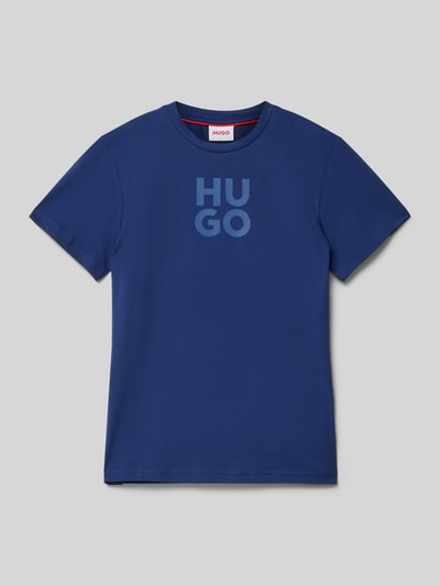 HUGO T-shirt met ronde hals Donkerblauw - 1