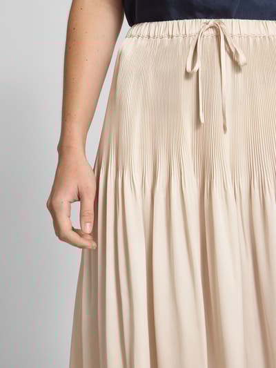 OPUS Midirock mit gelegten Falten Modell 'Ribane french' Beige 3