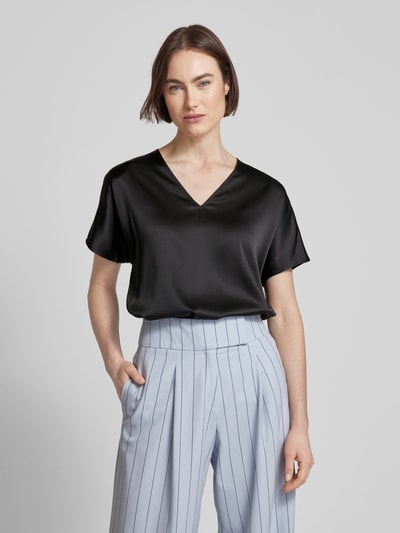 Herzensangelegenheit Blouse met zijde Zwart - 4