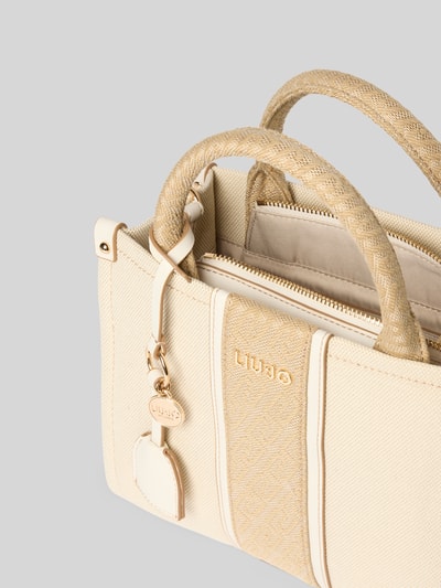 Liu Jo White Handtasche mit Label-Applikation Modell 'RIDHI' Beige 5