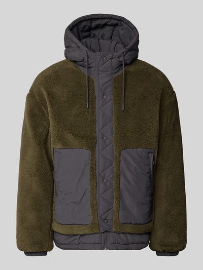 MCNEAL Teddyjacke mit Kapuze Oliv 2