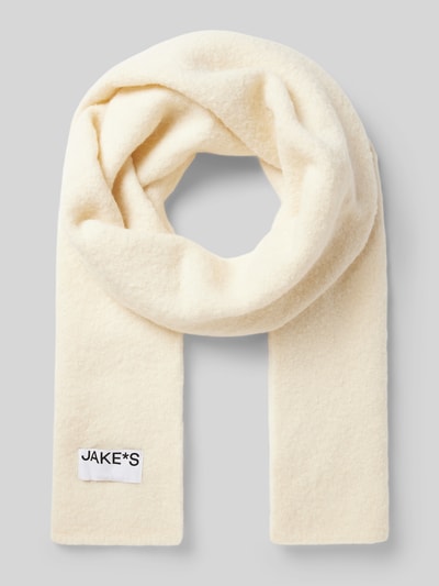 Jake*s Casual Sjaal met labelpatch Ecru - 1