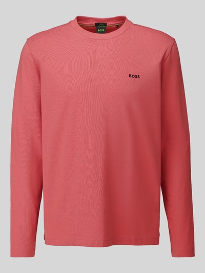 BOSS Green Regular Fit Langarmshirt aus Baumwoll-Mix Modell 'Tee Long' Pink 2