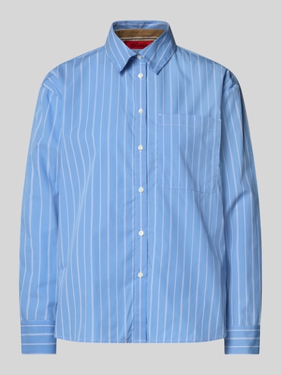 MAX&Co. Regular Fit Hemdbluse mit Brusttasche Modell 'BARI' Bleu 2