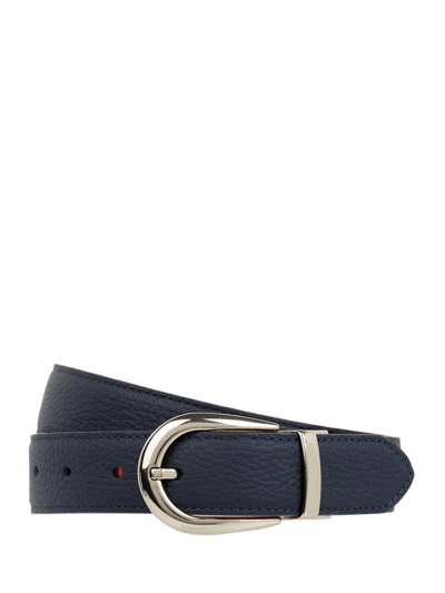 Admü Belts Keerbare riem van leer Donkerblauw - 1