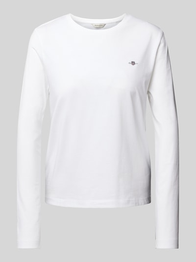 Gant Shirt met lange mouwen en labelstitching Wit - 2