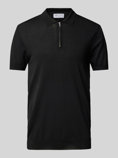 Antony Morato Poloshirt mit kurzem Reißverschluss Black 2