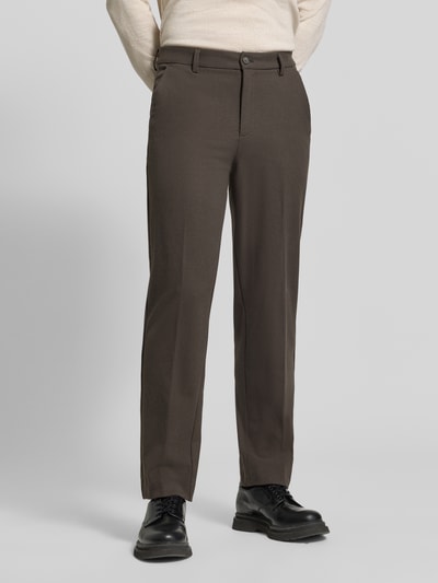 Lindbergh Straight Fit Stoffhose mit Viskose-Anteil Schoko 4