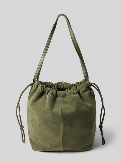 LIEBESKIND BERLIN Shoulder Bag aus echtem Verloursleder Modell 'Lya' Khaki 4