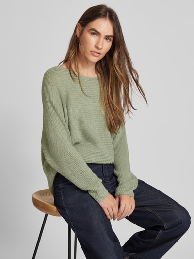 Fransa Gebreide pullover met ronde hals, model 'Eretta' Mintgroen - 3