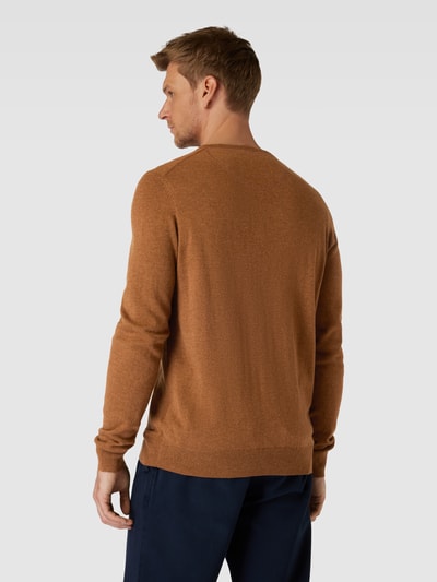 Fynch-Hatton Gebreide pullover met ronde hals Hazelnoot gemêleerd - 5