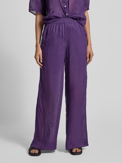 Christian Berg Woman Wide fit stoffen broek met elastische band Paars - 4