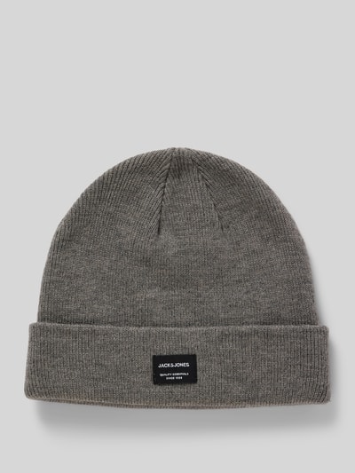 Jack & Jones Beanie mit Label-Detail Mittelgrau Melange 1