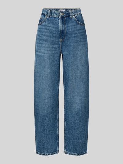 Produktfoto, Relaxed Fit Jeans aus reiner Baumwolle Modell 'Remis' von Jake*s Casual in mittlerem Blau mit geradem Bein und sichtbarer Textur