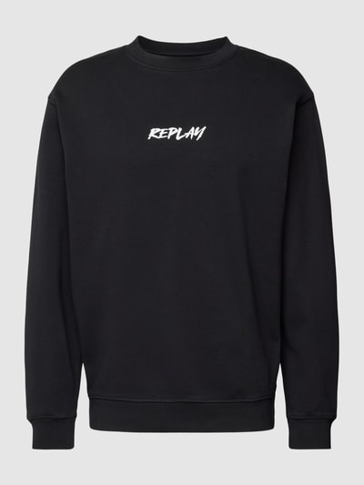 Replay Sweatshirt mit rückseitigem Statement-Print Black 2