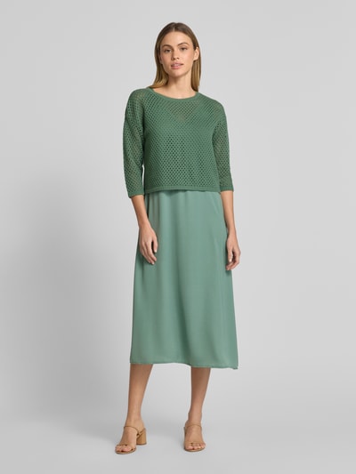 ROBE LÉGÈRE Midi-jurk met gaatjesmotief Lindegroen - 4