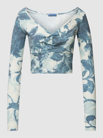 Guess Longsleeve mit floralem Muster Modell 'ENRIQUETA' Bleu 2