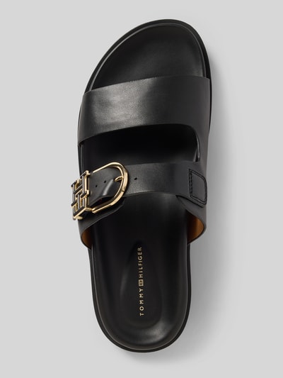 Tommy Hilfiger Sandały skórzane z antypoślizgową podeszwą Czarny 3