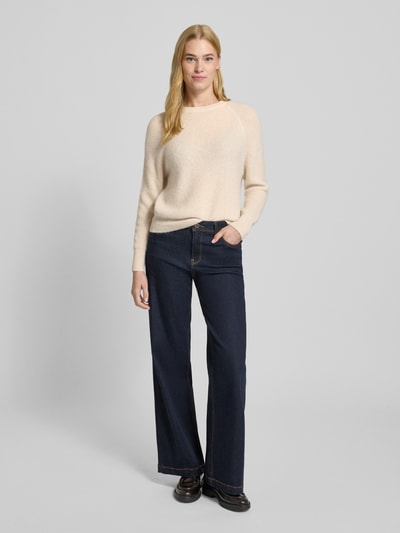 Marella Strickpullover mit gerippten Abschlüssen Modell 'DIGIONE' Weiss 1