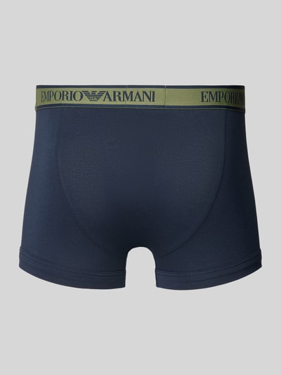 Emporio Armani Trunks mit elastischem Label-Bund im 3er-Pack Marine 3