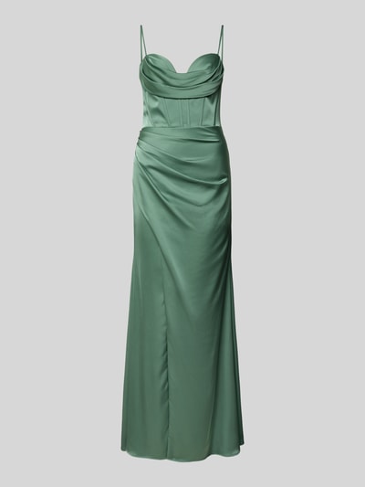 Hey Kyla Avondjurk van satijn met plooien Lichtgroen - 2