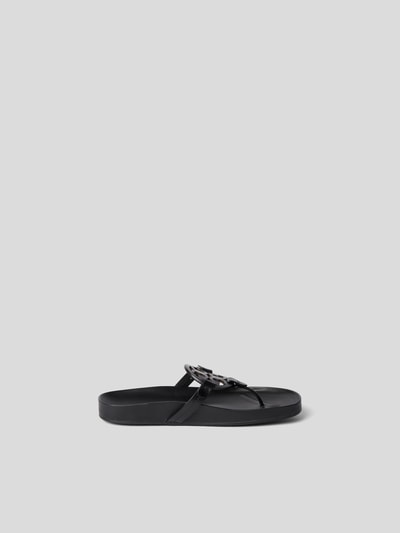 Tory Burch Zehentrenner mit Logo-Motiv Schwarz 4