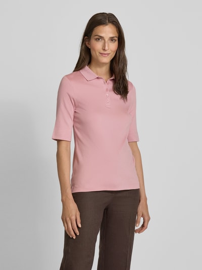 Christian Berg Woman Poloshirt met korte knoopsluiting Oudroze - 4