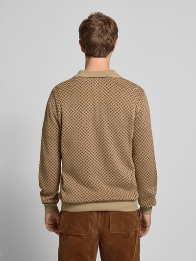 Blend Strickpullover mit Polokragen Modell 'BAO POLO KNIT' Taupe 5