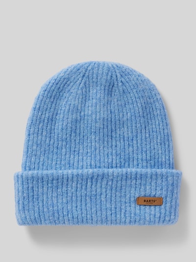 Barts Czapka beanie z naszywką z logo model ‘Witzia’ Błękitny 1