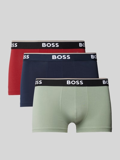 BOSS Trunks mit elastischem Label-Bund im 3er-Pack Marine 1