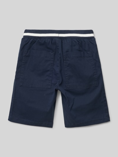 s.Oliver RED LABEL Bermudy o kroju regular fit z mieszanki bawełny model ‘PELLE’ Granatowy 3