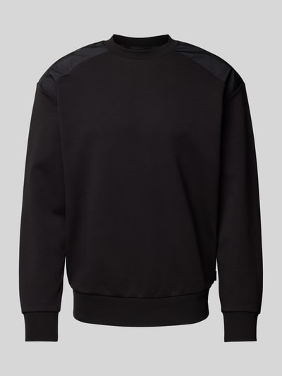 CK Calvin Klein Sweatshirt mit Label-Detail Modell 'MIX MEDIA' Black 2