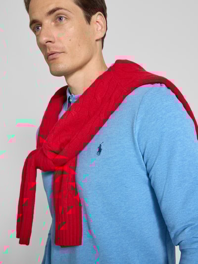 Polo Ralph Lauren Poloshirt mit Label-Stitching Hellblau 3