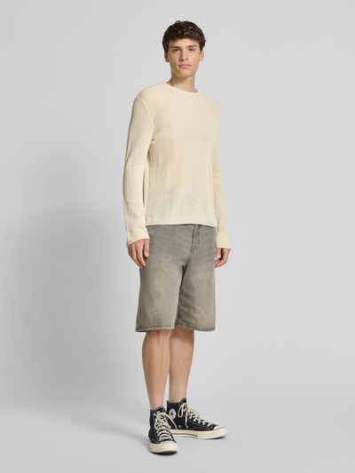 REVIEW Strickpullover mit Rundhalsausschnitt Ecru 1