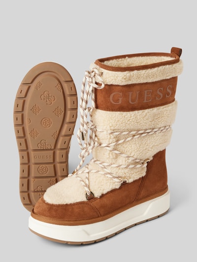 Guess Stiefel mit Label-Print Modell 'UNDELA' Beige 4