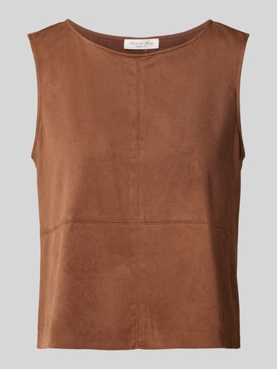 Christian Berg Woman Regular Fit Blusentop mit Rundhalsausschnitt Schoko 2