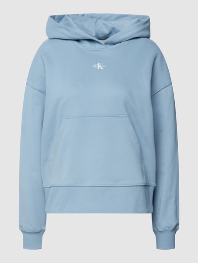 Calvin Klein Jeans Hoodie met capuchon, model 'MICRO' Lichtblauw - 2