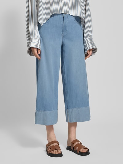 MAC Jeansy skrócone z szeroką nogawką model ‘NEVADA’ Jasnoniebieski 4