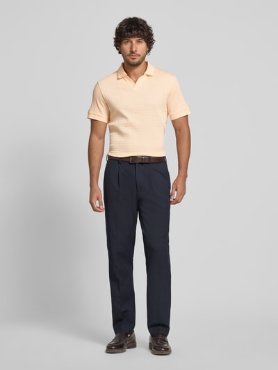 JOOP! COLLECTION Regular Fit Poloshirt mit V-Ausschnitt Modell 'Rauljose' Apricot 1