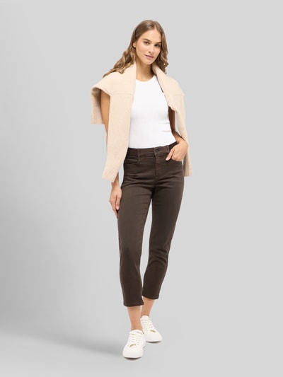 ANGELS jeansy o kroju slim fit z mieszanka bawełny model 'ORNELLA SPORTY' Ciemnobrązowy 1