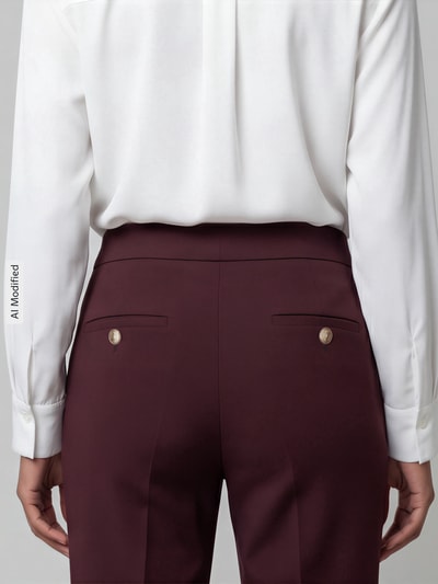 SEDUCTIVE Regular Fit Weite Hose mit Viskose-Anteil Modell 'ALARA' Bordeaux 3