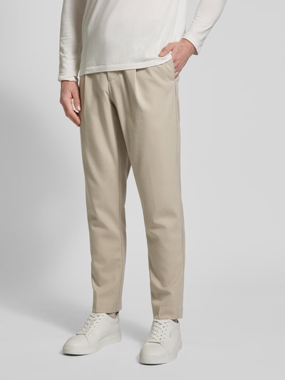 SELECTED HOMME Regular Tapered Fit Bundfaltenhose mit Tunnelzug Modell 'LEROY' Beige 4